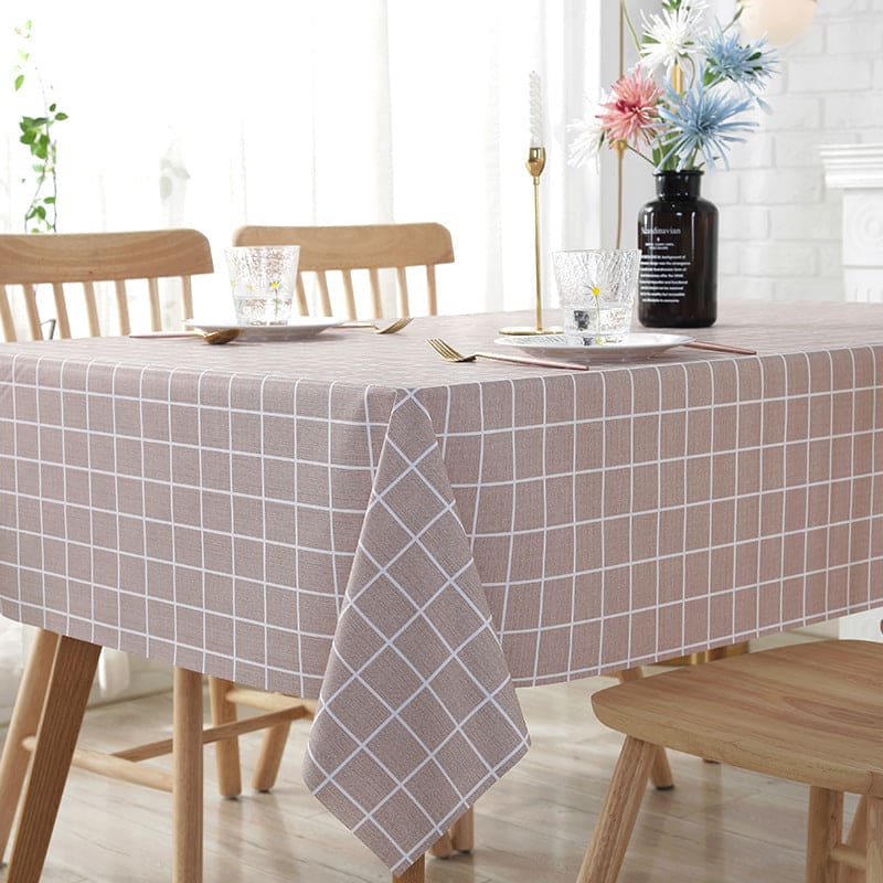 Woven Table Cloth, Waterproof Oilproof Dining Table Cloth, Kitchen Decorative Rectangular Coffee Cuisine Party Table Cover, Simple Square Pattern Table Cloth, Classic Plaid Rectangle Table Cloth For Dinning, Dinner, Party Woven Table Cloth, Waterproof Oilproof Dining Table Cloth, Kitchen Decorative Rectangular Coffee Cuisine Party Table Cover, Simple Square Pattern Table Cloth, Classic Plaid Rectangle Table Cloth For Dinning, Dinner, Party